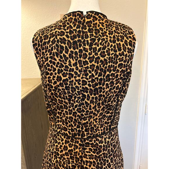 J Crew | Leopard Print Sleeveless Sheath Dress  | 6 - Picture 11 of 15